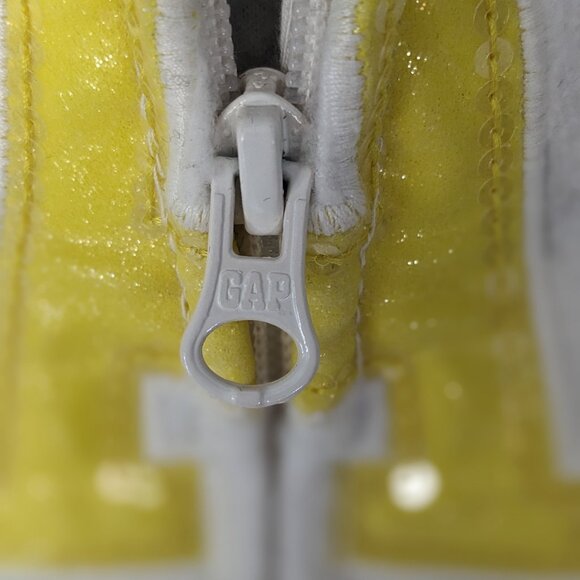 GAP Logo Pullover Silver Stars Fleece Hoodie Hooded Sweatshirt Girls Size L (10) - Picture 4 of 7